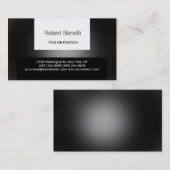 Simple noir gris clair Carte de visite moderne (Devant / Derrière)