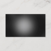 Simple noir gris clair Carte de visite moderne (Dos)