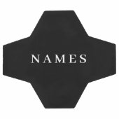 Simple noir personnalisé Ajoutez votre nom Élégant (Plat)