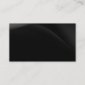 Simple Noir Plaque Carte de visite moderne (Dos)
