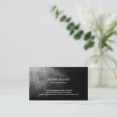 Simple Noir Plaque Carte de visite moderne (Debout devant)