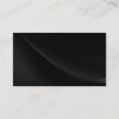 Simple Noir Plaque Carte de visite moderne (Dos)