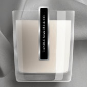 Simple Noir Tamper Preof Mince Étiquette bougie