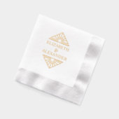 Simple Nom de Couple de Mariage Art Déco Élégant # (Gauche)