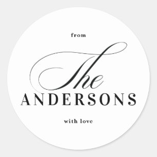 Simple Nom de famille Sticker Noël