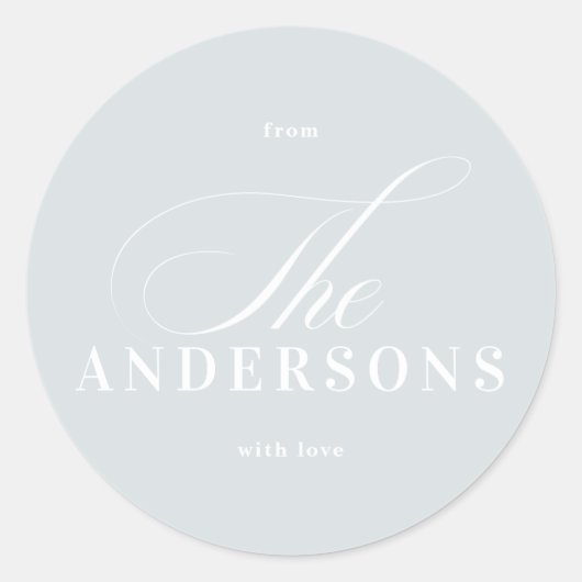 Simple Nom de famille Sticker Noël (Devant)