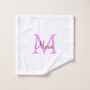 simple nom minimal ajouter monogramme rose rouge