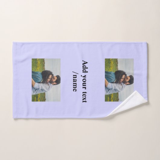 simple nom minimal customisé couple monogramme (Serviette à main)