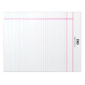 Simple Nom Monogramme Margin College Bloc-notes co (Devant)