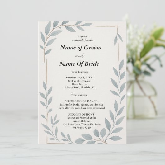 Simple not complicated Wedding invitation (Debout devant)