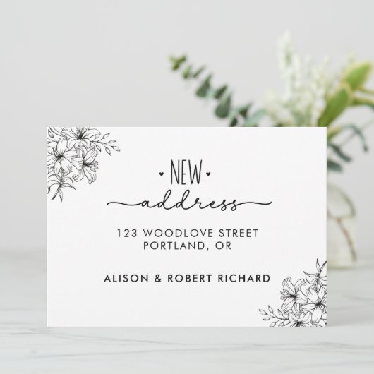 Simple : nous avons déplacé un nouveau Faire-part  (Debout devant)