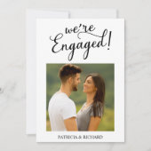 Simple Nous sommes engagés Faire-part Fiançailles  (Devant)