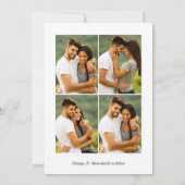 Simple Nous sommes engagés Faire-part Fiançailles  (Dos)