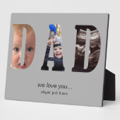 Simple Nous vous aimons Papa Photo Collage Plaque (Côté)
