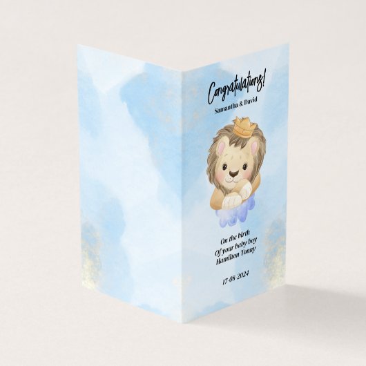 simple nouvelle carte de félicitations pour bébé (Outside)