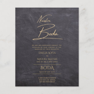 Simple Nuestra BODA Spain Weddenschapstekst Inv