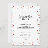 Simple Nurse Medical Pattern Afstuderen Foto Kaart (Voorkant)