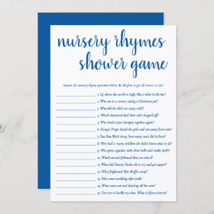 Simple Nursery Rhymes   Carte de jeu bleu français