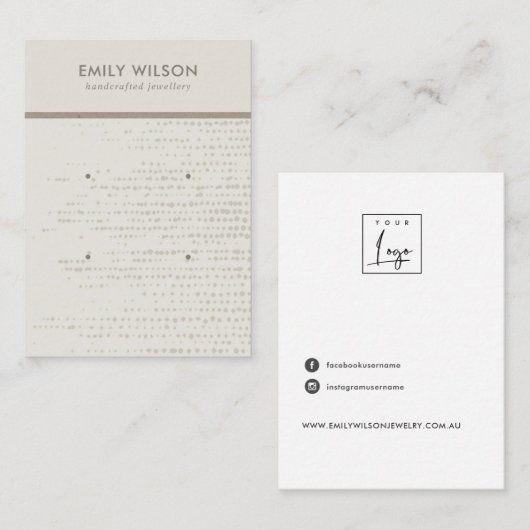 SIMPLE OEUF POINTS BLANCS 2 CARTE D'AFFICHAGE D'ÉT (Devant / Derrière)