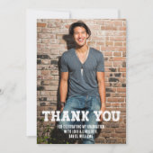 Simple One Photo Afstuderen Bedankkaart (Voorkant)