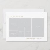 simple or 6 photo collage carte de vacances (Devant)