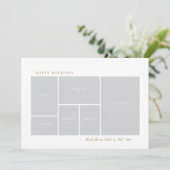 simple or 6 photo collage carte de vacances (Debout devant)