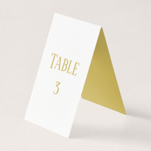 Simple Or - Numéro de Table (Back)