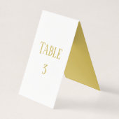 Simple Or - Numéro de Table (Front)
