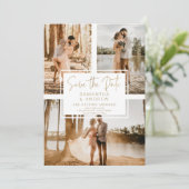 Simple or save the date 3 photos grille collage or (Debout devant)