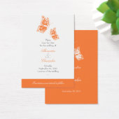 Simple Orange Papillon Enregistrer La Date Mariage (Bureau)