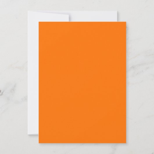 Simple Orange Photo Enregistrer la date Invitation (Dos)