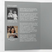 Simple Order Of Service 6-Photo Funeral/Memorial Drieluik Programma (Binnenzijde eerst)