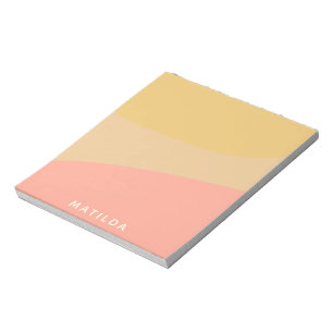 Simple Organic Shapes Sherbet Pastel Personalized Notitieblok