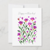 Simple oublier moi pas fleurs Carte de la fête des (Devant)