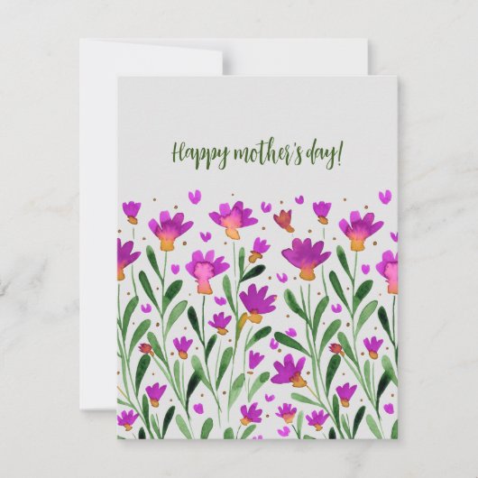 Simple oublier moi pas fleurs Carte de la fête des (Devant)