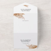 Simple Pampas Grass tout en un mariage Invitation (Dehors)
