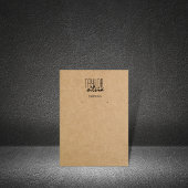 simple papier artisanal minimal Carte d'affichage 