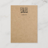 simple papier artisanal minimal Carte d'affichage (Devant)