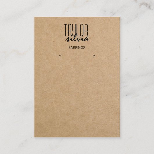 simple papier artisanal minimal Carte d'affichage  (Devant)