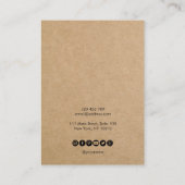 simple papier artisanal minimal Carte d'affichage (Dos)