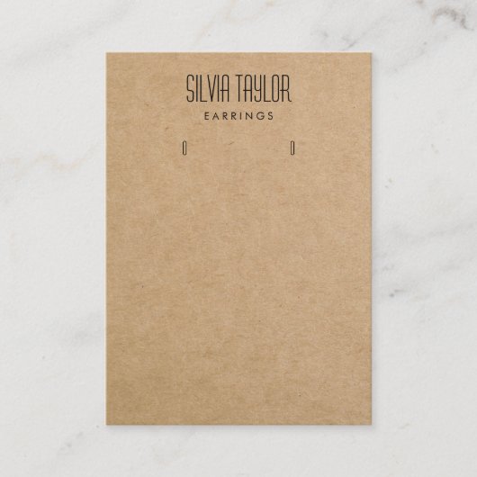 simple papier artisanal minimal Carte d'affichage  (Devant)