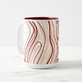 Simple pattern tweekleurige koffiemok (Voorkant links)