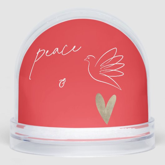 Simple Peace & Love Dove Photo Christmas Card (Avant)