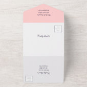 Simple Peach Gepersonaliseerd De datum opslaan All In One Uitnodiging (Buitenkant)