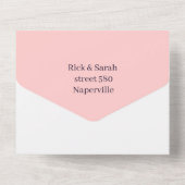 Simple Peach Gepersonaliseerd De datum opslaan All In One Uitnodiging (Achterkant)