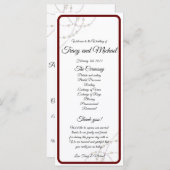 Simple Pearls Wedding Program Programma (Voorkant / Achterkant)