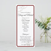 Simple Pearls Wedding Program Programma (Staand voorkant)