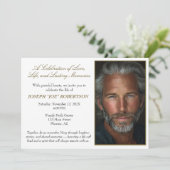 Simple Personalized Celebration of Life Invitation (Debout devant)
