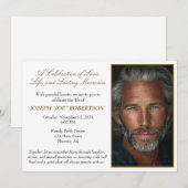 Simple Personalized Celebration of Life Invitation (Devant / Derrière)