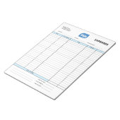 Simple Personalized Logo Business Expenses Notepad Notitieblok (Schuin)